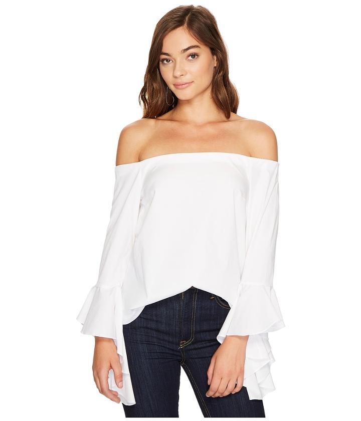 1.state - Off Shoulder Cascade Sleeve Top