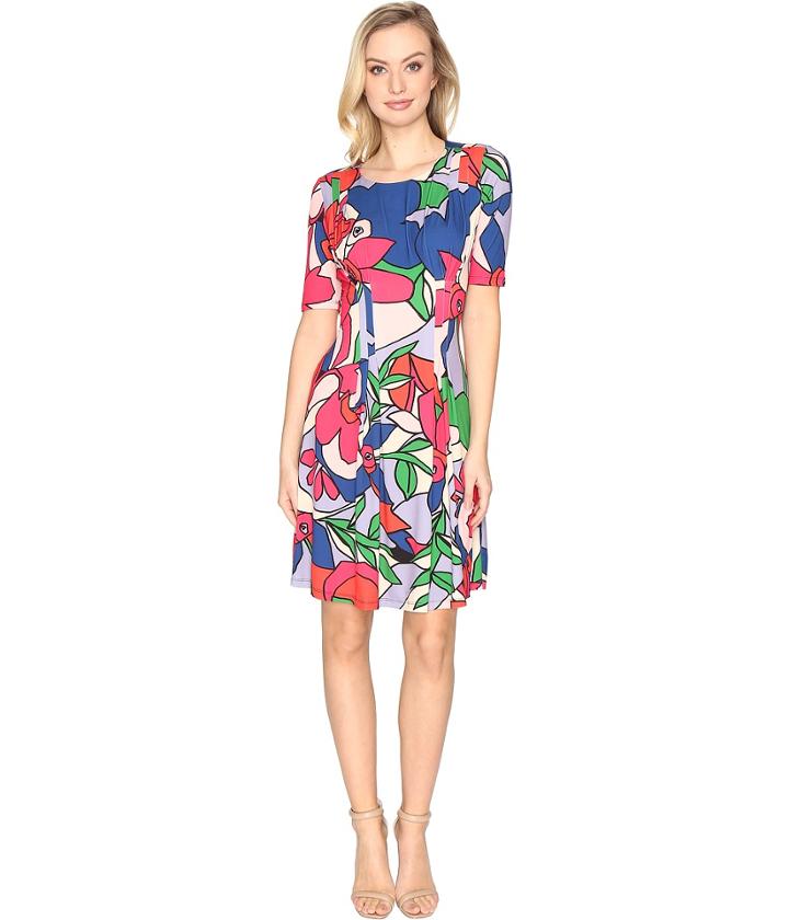 Catherine Catherine Malandrino - Wide Neck Inverted Pleat Dress