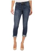 Kut From The Kloth - Kathleen Slim Boyfriend Jeans In More W/ Dark Stone Base Wash