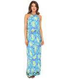 Christin Michaels - Padua Gold Chain Halter Maxi