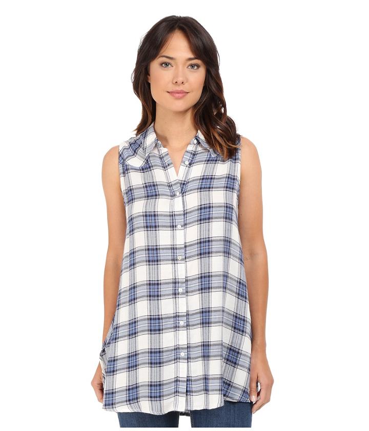 Brigitte Bailey - Helene Plaid Sleeveless Top