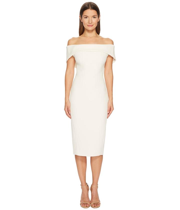 Zac Posen - Bonded Crepe Drape Neck Sleeveless Dress