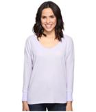 Allen Allen - Long Sleeve Drop Shoulder High-low V-neck