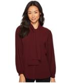 Vince Camuto - Long Sleeve Tie Neck Blouse