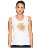 Life Is Good - Sunflower Engraved Sleeveless Crusher Tee