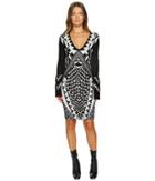 Just Cavalli - Tribal Knit Long Sleeve Dress