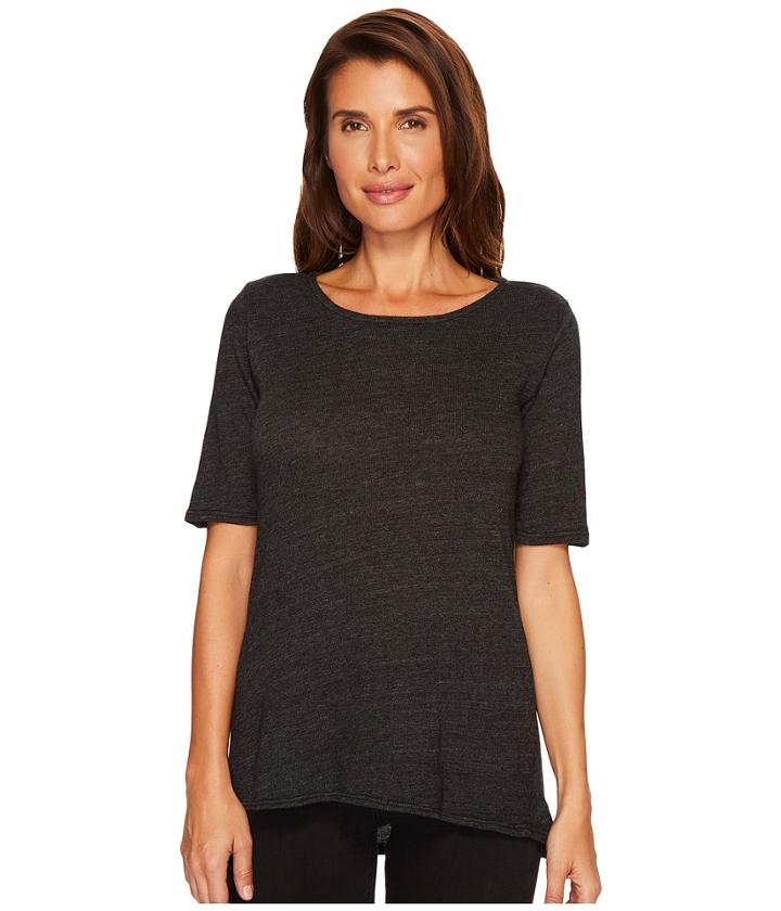 Allen Allen - Sweater 1/2 Sleeve High-low Tee