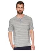 True Grit - Royal Greys Combed Heather Grey Yarns With Stitch Detail Short Sleeve Raglan Henley