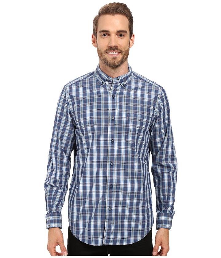 Nautica - Long Sleeve Medium Plaid Poplin