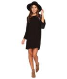 Jack By Bb Dakota - Pascal Satin-backed Crepe Bell Sleeve Dress With Floral Embroidery