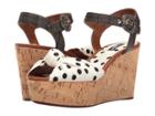 Dolce &amp; Gabbana - Polka Dot Cady Knot Cork Wedge With Raffia Strap 50mm
