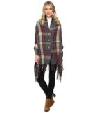 San Diego Hat Company - Bsp1002 Woven Plaid Poncho