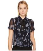 Kate Spade New York - Night Rose Short Sleeve Top