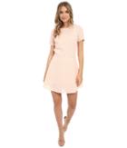 Donna Morgan - Short Sleeve Seersucker Linen Drop Waist