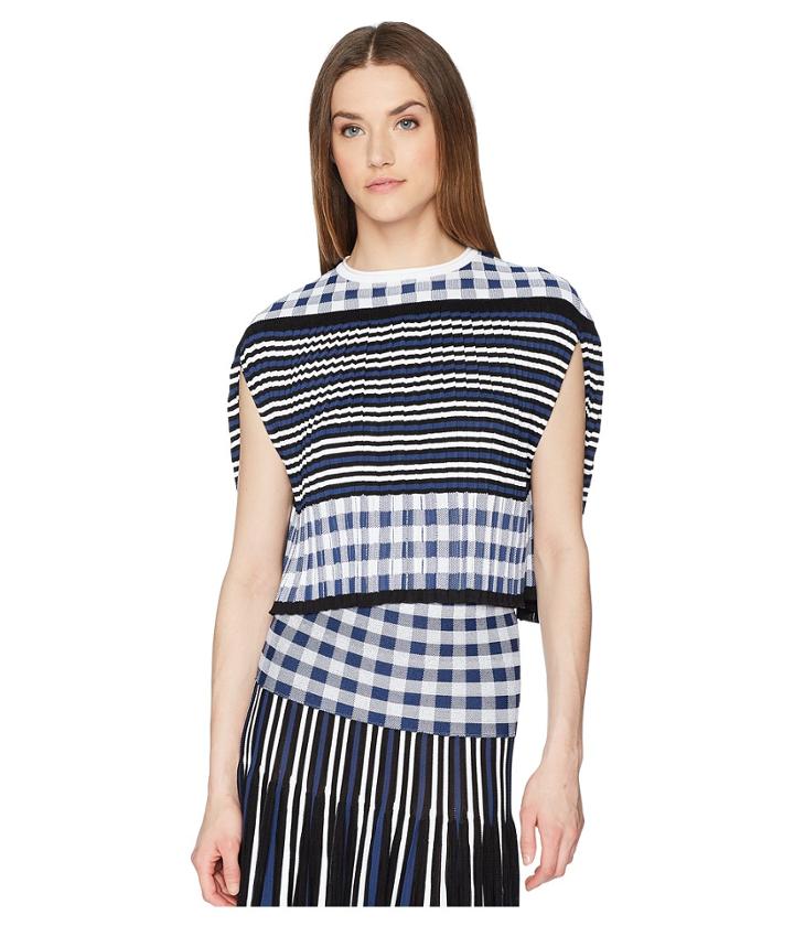 Sonia Rykiel - Vichy Plaid Pleats Cape