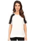 Calvin Klein - Short Sleeve Top W/ Lace Shoulder