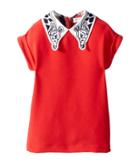 Paul Smith Junior - Solid Coral Dress W/ Girafe On Collar