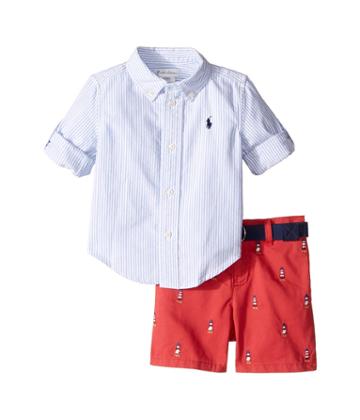 Ralph Lauren Baby - Oxford Schiffli Shorts Set