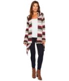 Tribal - Long Sleeve Cotton Stripe Multicolor Hoodie Cardigan