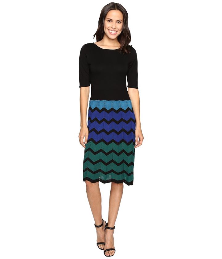 Christin Michaels - Juleen Chevron Sweater Dress