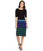 Christin Michaels - Juleen Chevron Sweater Dress
