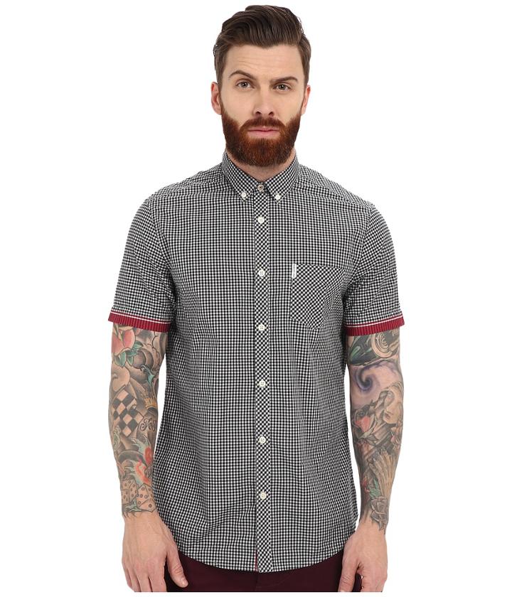 Ben Sherman - Short Sleeve Tipped Sleeve Gingham Ma12556a