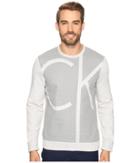 Calvin Klein - Long Sleeve Color Blocked Printed Crew Neck Shirt