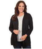 B Collection By Bobeau Curvy - Plus Size Keegan Woven Back Cardigan