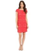 Laundry By Shelli Segal - Texcoco Embroidered T-body Dress With Lace Detail