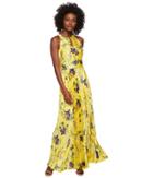 Tahari By Asl - Floral Pleated Gown