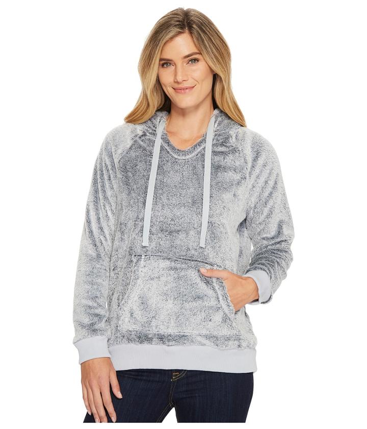 Dylan By True Grit - Sparrow Softest Fleece Faux-fur Cozy Hoodie With Contast Hood Trim