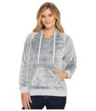 Dylan By True Grit - Sparrow Softest Fleece Faux-fur Cozy Hoodie With Contast Hood Trim