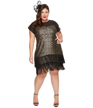 Unique Vintage - Plus Size Del Mar Flapper Dress