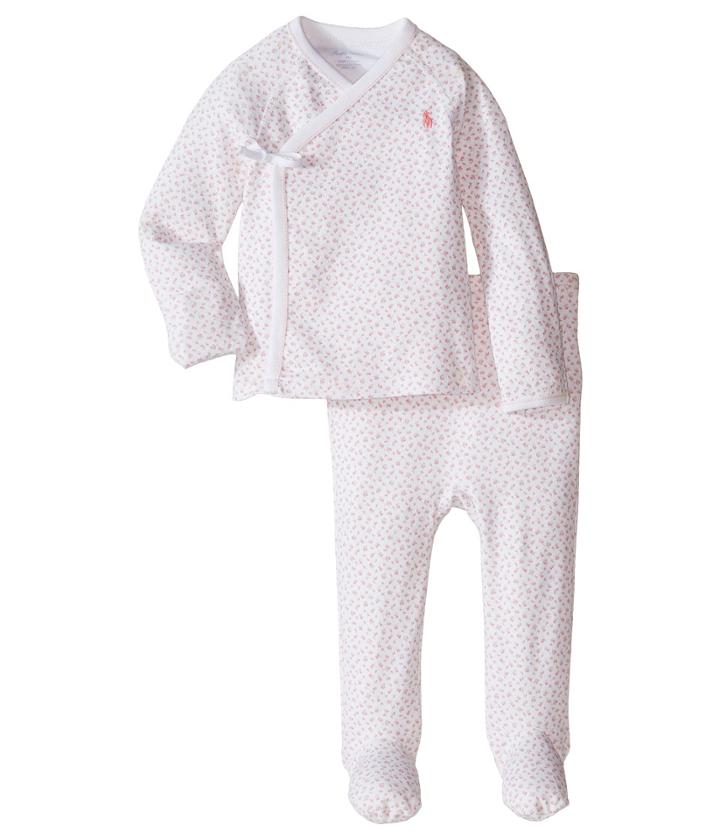 Ralph Lauren Baby - Printed Interlock Kimono Two-piece Pants Set