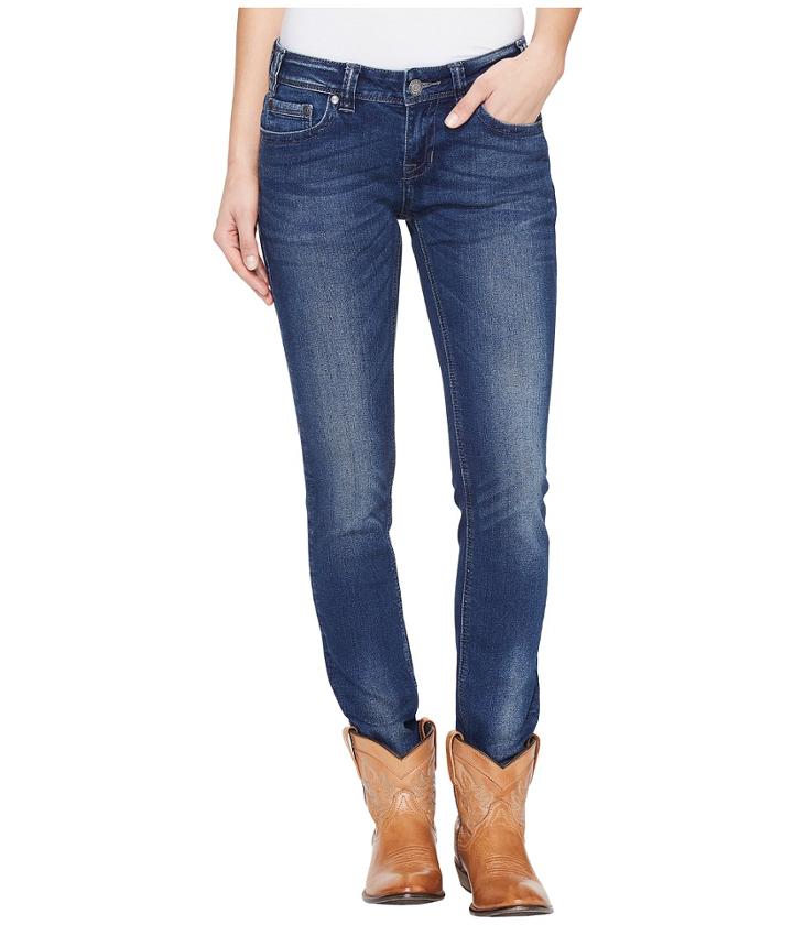 Rock And Roll Cowgirl - Low Rise Skinny In Dark Vintage W0s1376