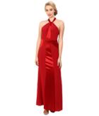 Jill Jill Stuart - Satin Back Crepe Halter Neck Gown