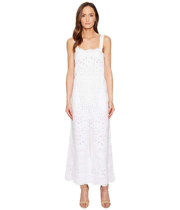 Red Valentino - Cotton Muslin And Sangallo Embroidery Jumpsuit