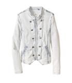 Ikks - Soft Denim Military Style Jacket With Zipper Front Button Detail