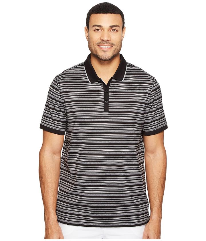 Calvin Klein - Short Sleeve Textured Stripe Polo Shirt