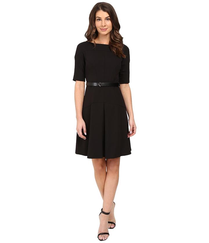 Donna Morgan - Boat Neck Shift Dress With Seam