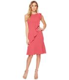 Adrianna Papell - Knit Crepe Corkscrew Dress W/ Dropwaist