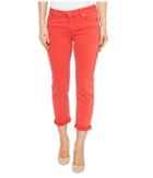 Liverpool - Michelle Rolled-cuff Capris In Pigment Dyed Slub Stretch Twill In Ribbon Red