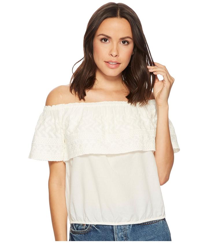 Lucky Brand - Embroidered Off Shoulder Top