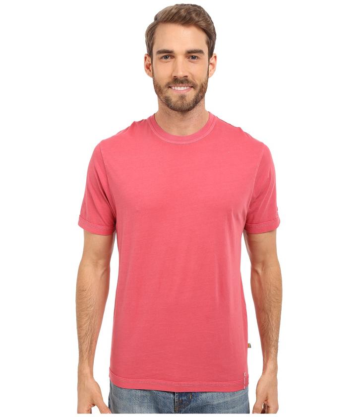 True Grit - Combed Cotton And Vintage Pigment Dyed Short Sleeve Basic Crew Neck Tee W/ Stitch Detail