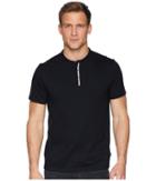 Calvin Klein - Short Sleeve Flat Knit Trimmed Jersey Henley