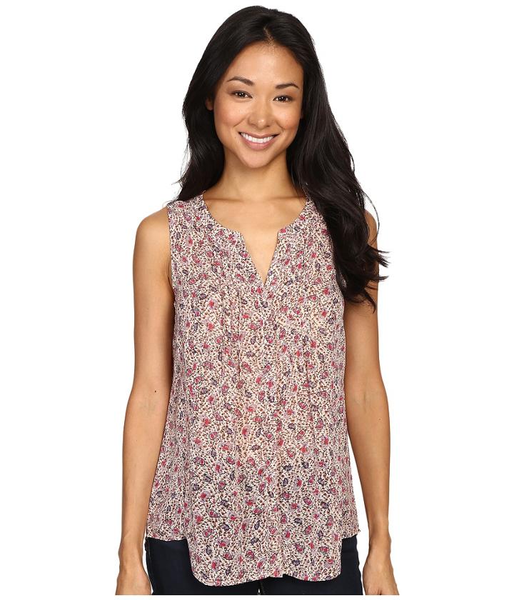 Lucky Brand - Ditsy Paisley Long Sleeve Top