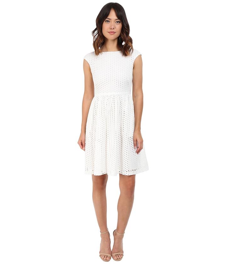Donna Morgan - Eyelet Fit And Flare With Tie Back