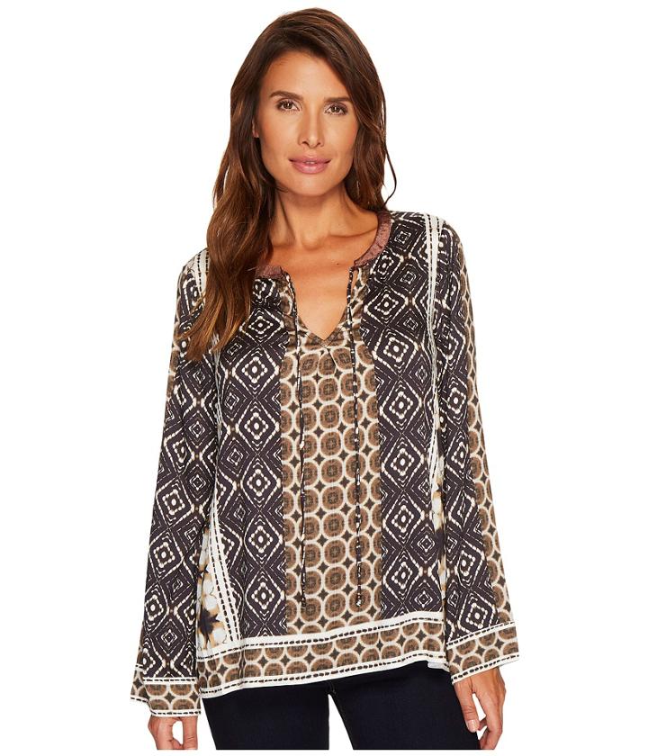 Hale Bob - Good Vibrations Rayon Stretch Satin Woven Top