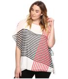 Calvin Klein Plus - Plus Size Printed Chiffon Cape
