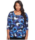 Karen Kane Plus - Plus Size Midnight Flower Tee